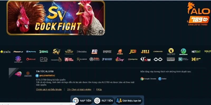 Giới thiệu sảnh Đá gà ALO789 có gì hay?