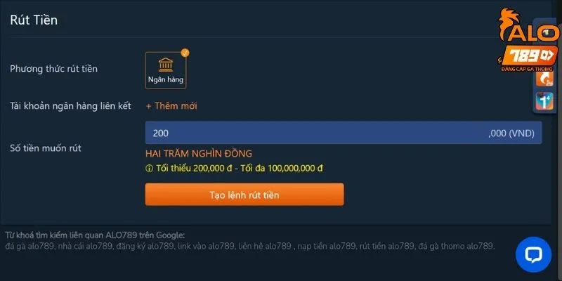 Thông tin minh bạch và chính sách rút tiền rõ ràng