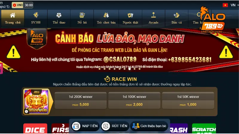 Cách người chơi liên hệ ALO789 nhanh chóng