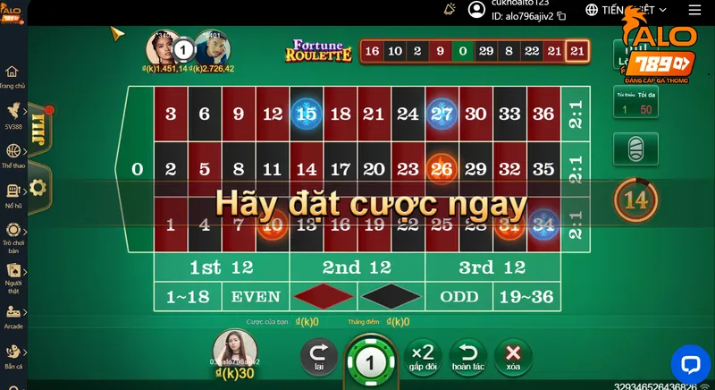 Hướng dẫn newbie cách chơi Roulette ALO789 chi tiết a-z