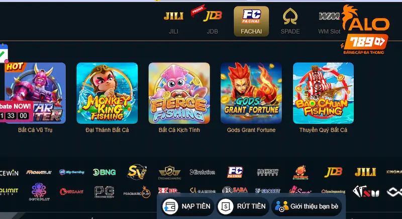 Bắn cá Online rinh ngay thưởng khủng tại nhà cái ALO789