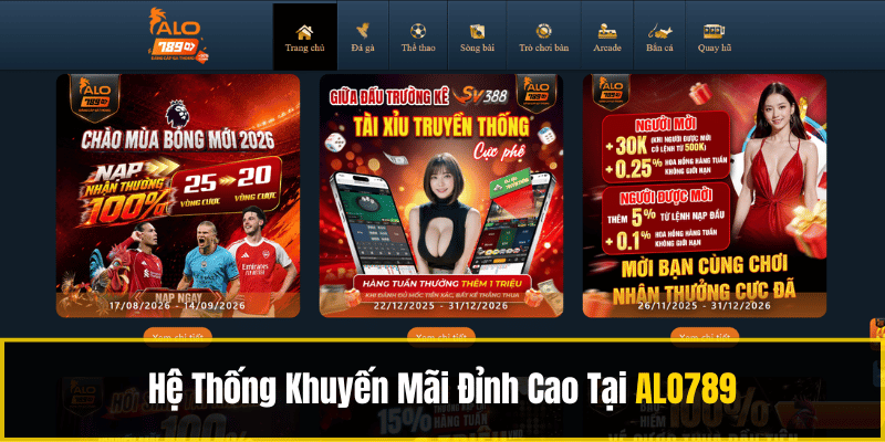 Hệ Thống Khuyến Mãi Đỉnh Cao Tại ALO789